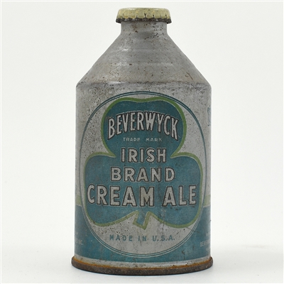 Beverwyck Irish Brand Cream Ale Crowntainer SILVER 192-8 RARE