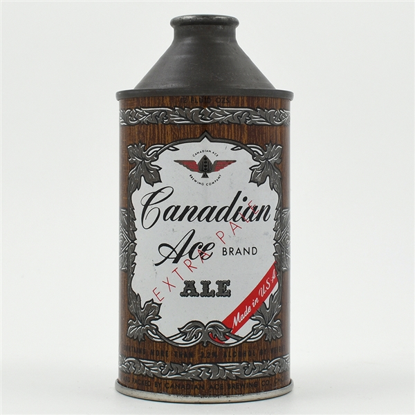 Canadian Ace Ale Cone Top WITH ALCOHOL STATEMENT 156-11