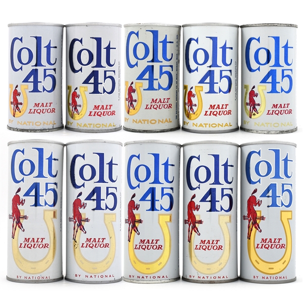 Colt 45 Malt Liquor Lot of 10 Different DETROIT