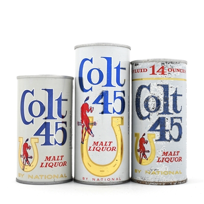 Colt 45 Malt Liquor Lot of 3 Different MIAMI