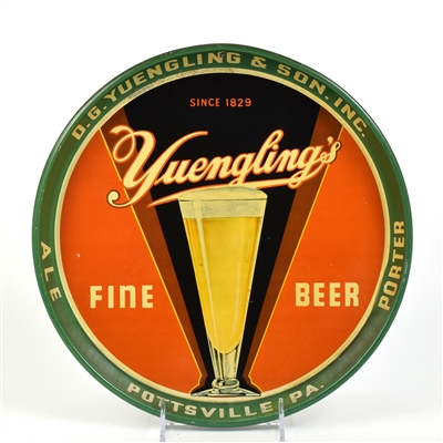 Yuenglings Fine Beer 1930s Serving Tray DECO PILSENER GLASS