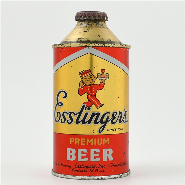 Esslingers Beer Flat Bottom Cone Top 161-17 RARELY CLEAN