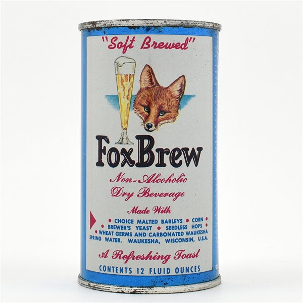 Fox Brew Malt Beverage Flat Top FOX HEAD 64-36 EXCELLENT