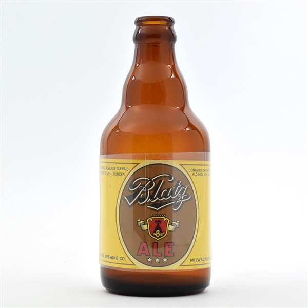 Blatz Ale 1930s Steinie Bottle and Label MINTY