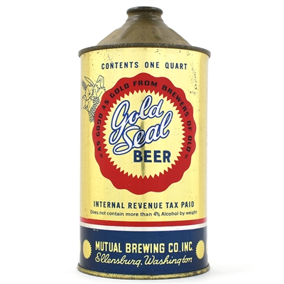 Gold Seal Beer Quart Cone Top MUTUAL 210-10 OUTSTANDING