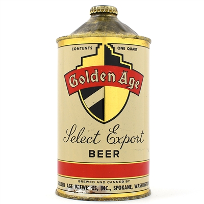 Golden Age Beer Quart Cone Top 210-16 SCARCE THIS CLEAN