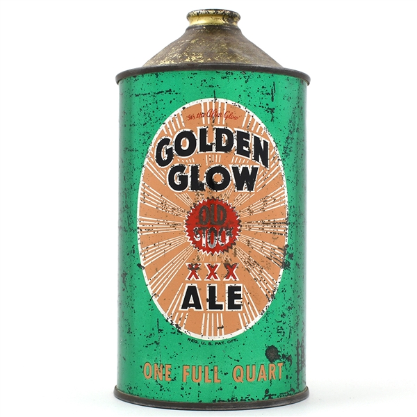 Golden Glow Ale Quart Cone Top NOT OVER 4 PERCENT 210-18