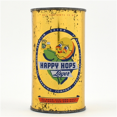 Happy Hops Beer Flat Top RED BANNER 80-13 SCARCE