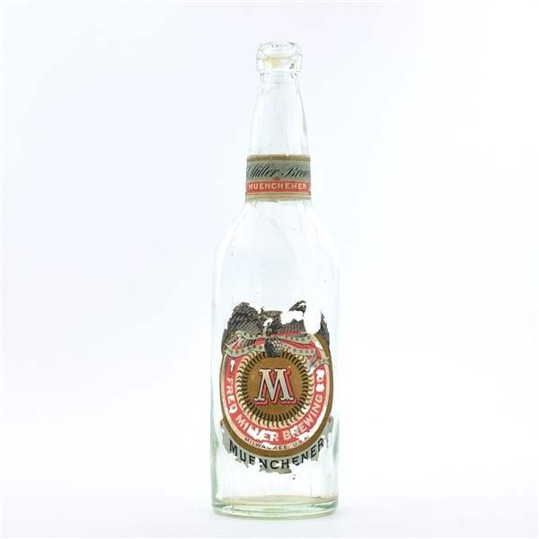 Fred Miller Muenchener Beer 22 Ounce Early Pre-Prohibition Bottle