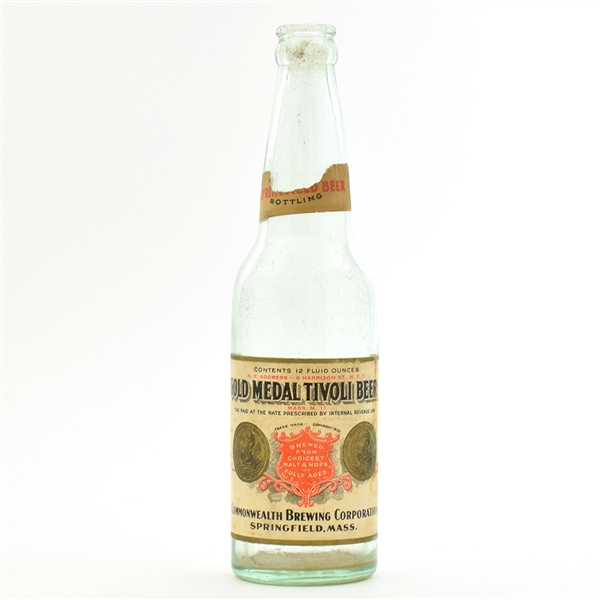 Gold Medal Tivoli Beer 1930s Bottle COMMONWEALTH