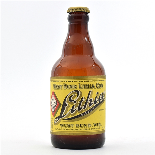 Lithia Beer 1930s Steinie Bottle