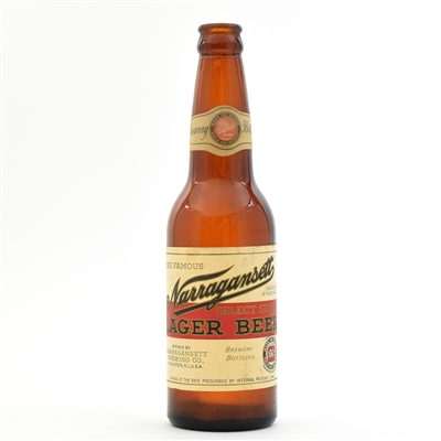 Narragansett Select Stock Lager 1930s Bottle SCARCELY CLEAN