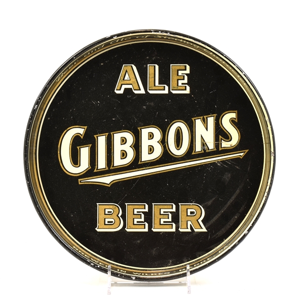 Gibbons Ale-Beer 1930s 12-inch Serving Tray