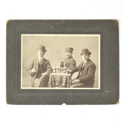 Blatz Pre-Prohibition Photograph Drinking Scene WWI Army Soldier