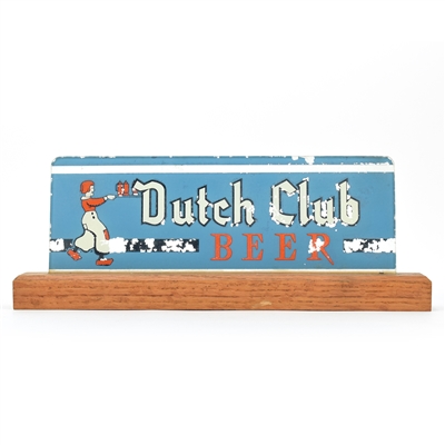 Dutch Club Beer 1930s Reverse-Painted Glass Insert for Illuminated Sign