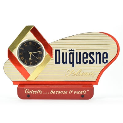 Duquesne 1950s Register Topper Clock-Sign OUTSELLS BECAUSE IT EXCELS