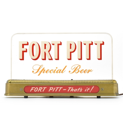 Fort Pitt Special Beer 1930s Price Bros Illuminated Sign SHARP