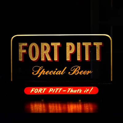 Fort Pitt Special Beer 1930s Price Bros Illuminated Sign SHARP