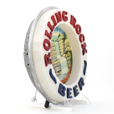 Rolling Rock Beer 1950s Illuminated Plastic Lamp-Sign