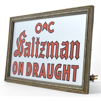 Saltzman Ale On Draught Oil City 1930s ROG Illuminated Sign-Lamp RARE
