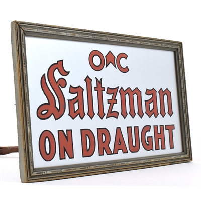 Saltzman Ale On Draught Oil City 1930s ROG Illuminated Sign-Lamp RARE