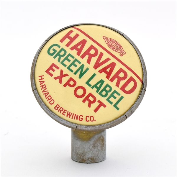 Harvard Green Label Export 1940s Tin Can Tap Knob