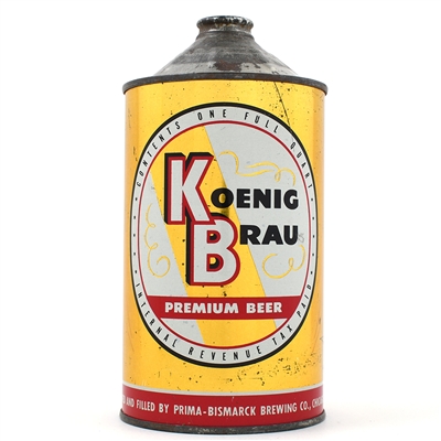 Koenig Brau Beer Quart Cone Top IRTP 213-5 SHARP