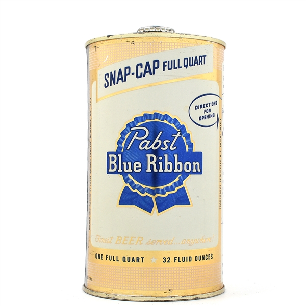 Pabst Blue Ribbon Beer Quart Snap Cap MILWAUKEE 217-3 MINTY