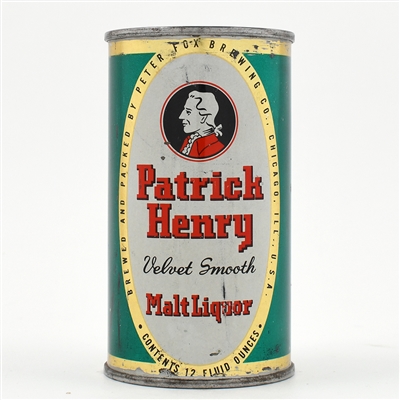 Patrick Henry Malt Liquor Flat Top PETER FOX 112-18