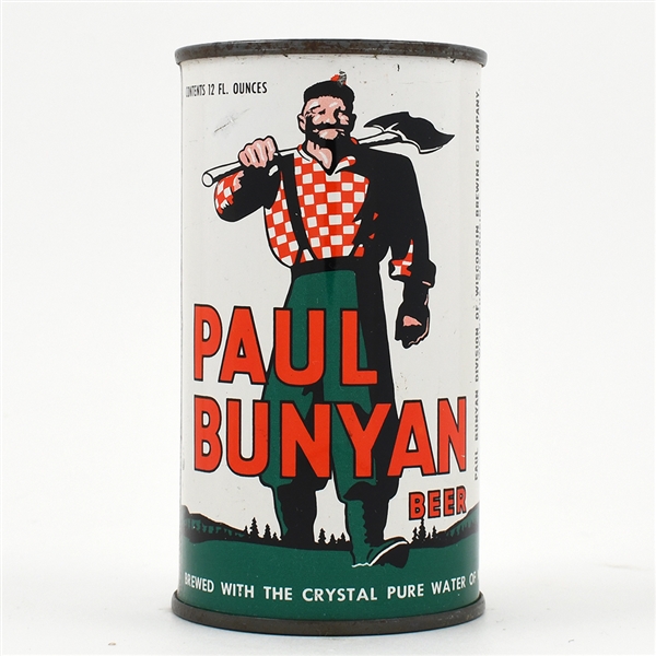 Paul Bunyan Beer Flat Top PAUL BUNYAN DIV STATE BLACK TRIM 112-25 EXCELLENT