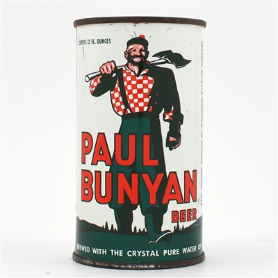 Paul Bunyan Beer Flat Top PAUL BUNYAN DIV STATE GREEN TRIM 112-26 SHARP