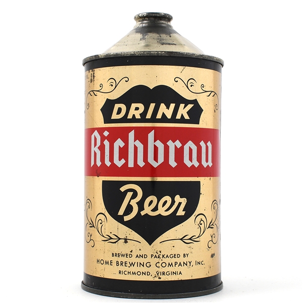 Richbrau Beer Quart Cone Top 218-10 RARE THIS CLEAN