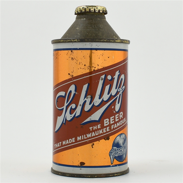 Schlitz Beer Cone Top NO DISTRIBUTOR L183-28