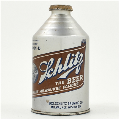 Schlitz Vitamin D Beer Crowntainer IRTP 198-29 SUPER RARE CLEAN