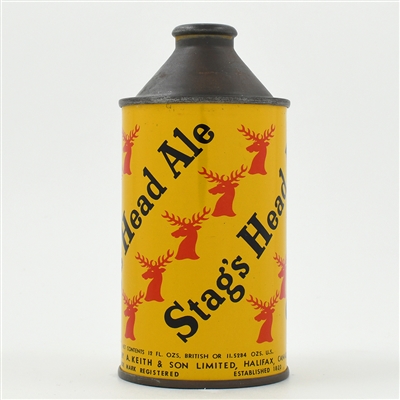 Stags Head Ale Canadian Cone Top EXCELLENT