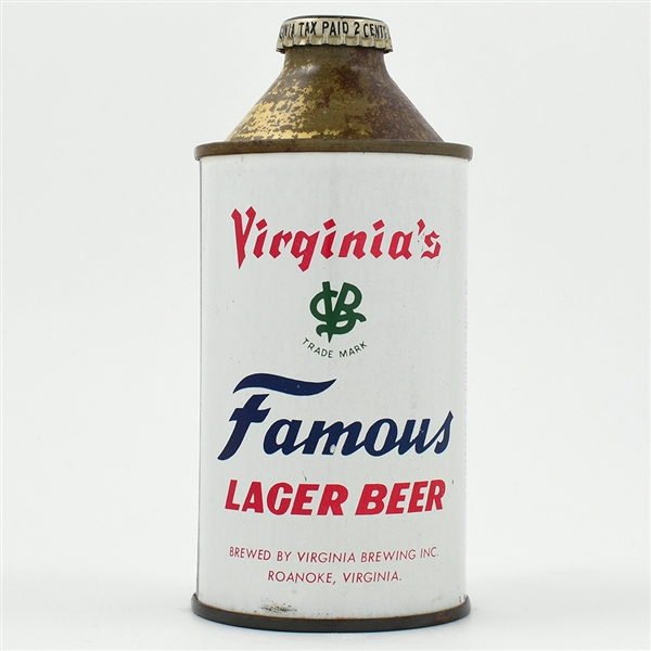 Virginias Famous Beer Cone Top 188-18 CLEAN