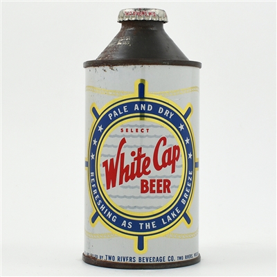 White Cap Beer Cone Top NON-IRTP 189-1 TOUGH CLEAN