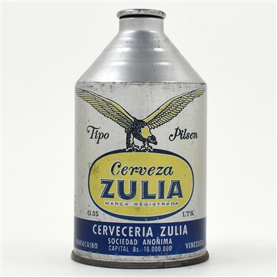 Zulia Beer Venezuelan Crowntainer TOUGH CLEAN