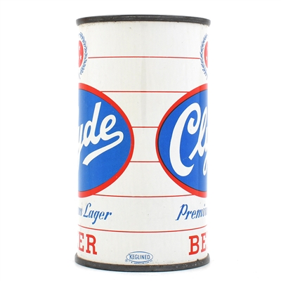 Clyde Premium Lager Beer Flat Top LIGHT BLUE OUTSTANDING RARE