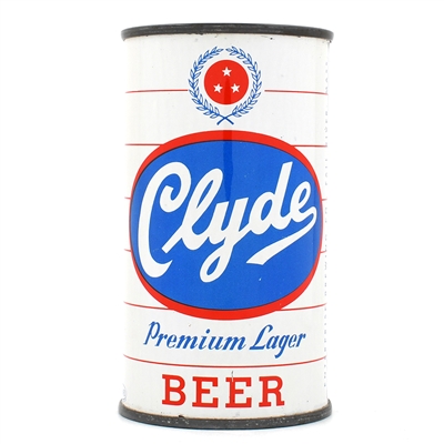 Clyde Premium Lager Beer Flat Top LIGHT BLUE OUTSTANDING RARE