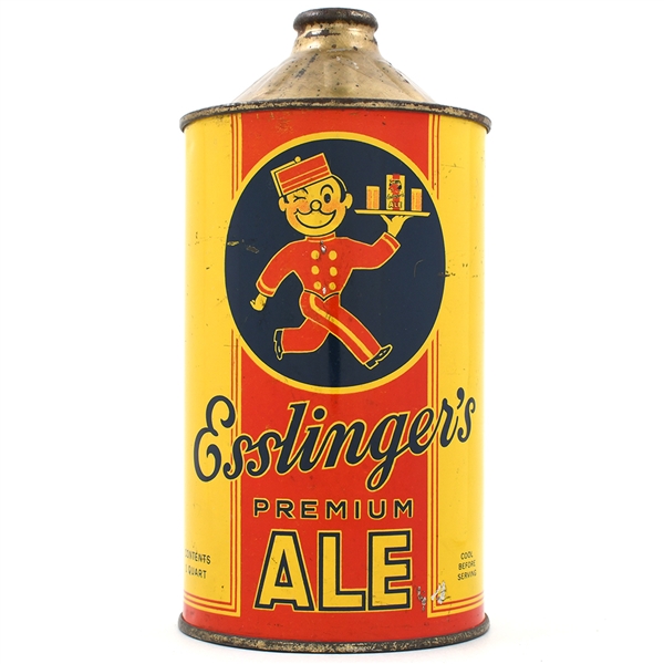 Esslingers Premium Ale Quart Cone Top 208-10