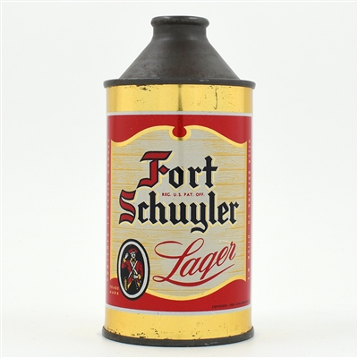 Fort Schuyler Beer Cone Top RED LETTER 163-19 EXCEPTIONAL