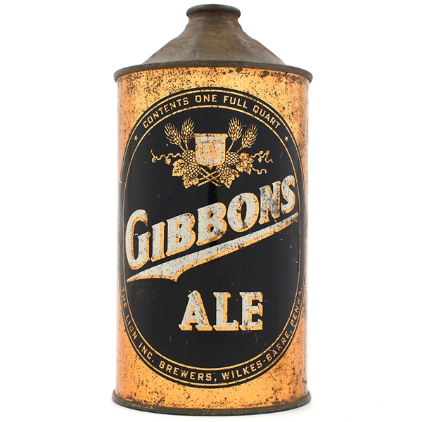 Gibbons Ale Quart Cone Top 210-2