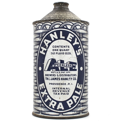 Hanleys Ale Quart Cone Top SILVER-BLUE L211-16