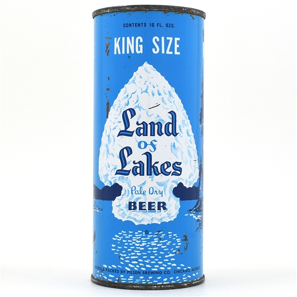 Land of Lakes Beer 16 Ounce Flat Top PILSEN 231-32 KING SIZE