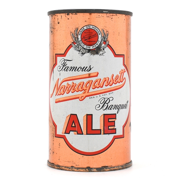 Narragansett Banquet Ale Flat Top IRTP 101-16 RARE THIS CLEAN