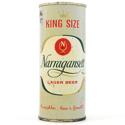 Narragansett Beer 16 Ounce Zip Top SPLIT LABEL 157-12