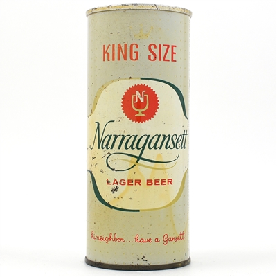 Narragansett Beer 16 Ounce Zip Top SPLIT LABEL 157-12