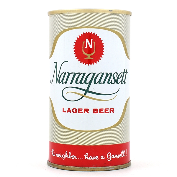 Narragansett Beer Pull Tab ACCO NARROW SEAM ENAMEL 96-2 EXCEPTIONAL