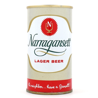 Narragansett Beer Pull Tab ACCO NARROW SEAM ENAMEL 96-2 EXCEPTIONAL